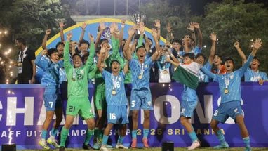 India clinched their seventh SAFF U17 Championship India clinched their seventh SAFF U17 Championship