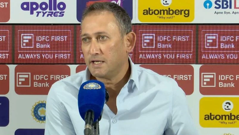 Agarkar Press conference Agarkar Press conference