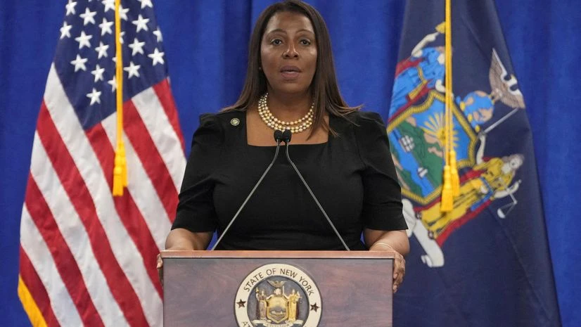 Letitia James New York Attorney General Letitia James speaks during a press conference
