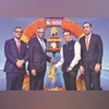 From left: Saurabh Agrawal, chairman, Tata Capital; N Chandrashekharn, chairman, Tata Sons; Ashish Kumar Chauhan, MD & CEO, NSE; and Rajiv Sabharwal, MD and CEO, TCL, during the listing ceremony at NSE on Monday | Photo: Kamlesh Pednekar