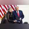 Erika Kirk, wife of slain conservative commentator Charlie Kirk, receives the Medal of Freedom posthumously awarded to Charlie Kirk by U.S. President Donald during a ceremony at the White House in Washington, D.C., US, October 14, 2025 | REUTERS