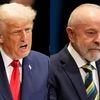 Donald Trump, left, and Luiz Inacio Lula da Silva