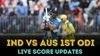 India vs Australia LIVE SCORE UPDATE 1st ODI: Axar removes Short on 8; Australia 2 down