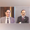 Tuhin Kanta Pandey (left), chairman of the Securities and Exchange Board of India (Sebi) and C S Setty, chairman of State Bank of India (SBI)