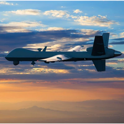 L&T, General Atomics partner to build drones for Indian armed forces A U.S. MQ-9 Reaper unmanned aerial vehicle (UAV) in flight (Photo: General Atomics)