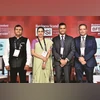 (From left) V Balasubramaniam, MD & CEO, NSE International Exchange; Revati Kasture, CEO, CareEdge Global IFSC; Tushar Sachade, partner, PwC; Dipesh Shah, ED, IFSCA | Photo: Kamlesh Pednekar (From left) V Balasubramaniam, MD & CEO, NSE International Exchange; Revati Kasture, CEO, CareEdge Global IFSC; Tushar Sachade, partner, PwC; Dipesh Shah, ED, IFSCA | Photo: Kamlesh Pednekar