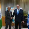 India's Defence Secretary Rajesh Kumar Singh, Israeli Defence Minister Israel Katz