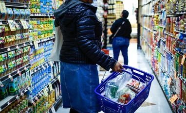 Shoppers inside a grocery store in the Bronx borough of New York Shoppers inside a grocery store in the Bronx borough of New York