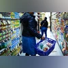 Shoppers inside a grocery store in the Bronx borough of New York