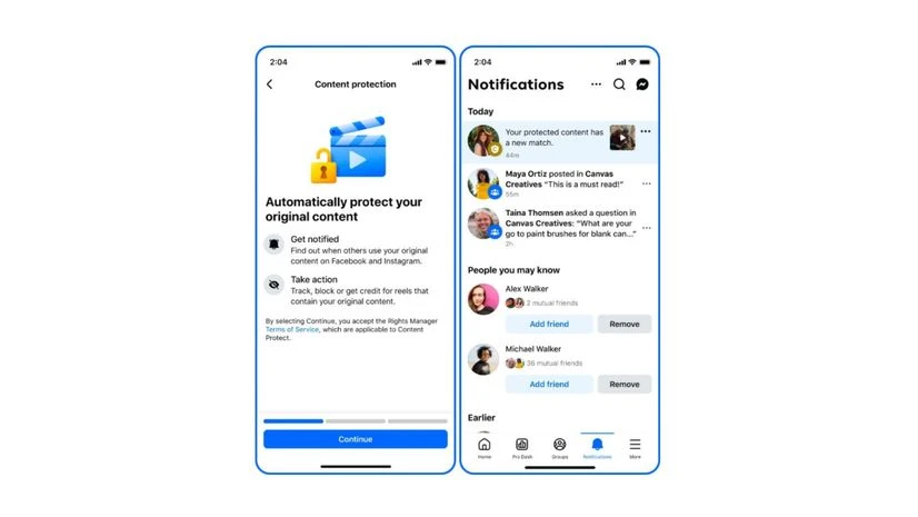 Content protection features on Facebook Content protection features on Facebook
