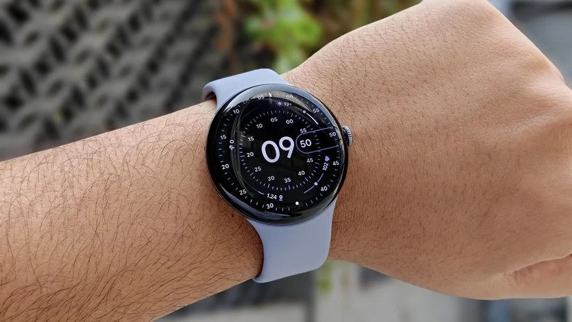 Google Pixel Watch 4 (45mm) in Satin Moonstone colour (Image: Harsh Shivam) Google Pixel Watch 4 (45mm) in Satin Moonstone colour (Image: Harsh Shivam)