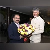 Andhra CM Naidu reviews ongoing infra projects with Gautam Adani Naidu, Adani