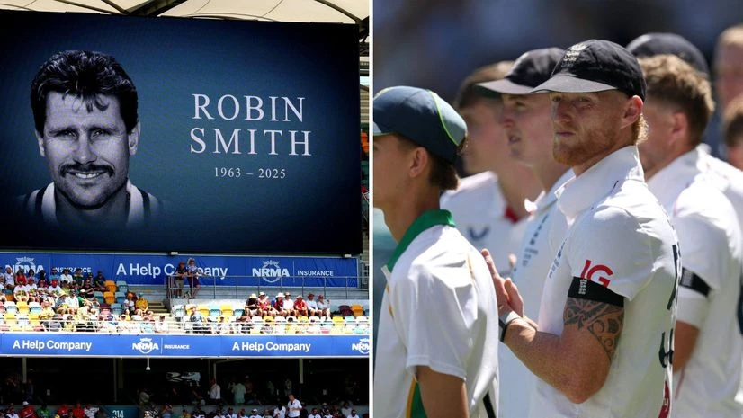 Robin Smith, black armband, ENG vs AUS, Ashes Robin Smith, black armband, ENG vs AUS, Ashes