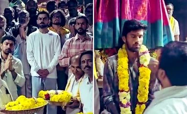 Virat Kohli, Washington Sundar visit Simhachalam Temple in Vizag to pray Virat Kohli and Washington Sundar