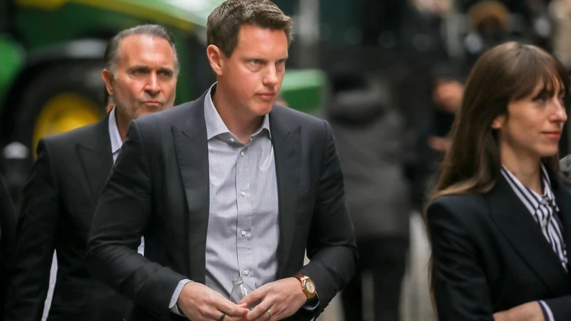 Paramount CEO David Ellison outside the New York Stock Exchange on Monday Paramount CEO David Ellison outside the New York Stock Exchange on Monday