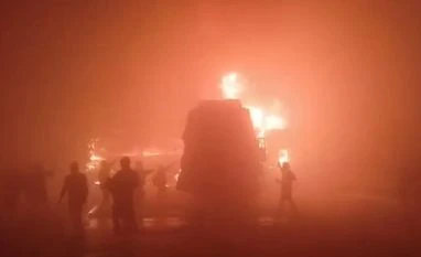 13 dead, 25 inured as several buses catch fire on Delhi-Agra Expressway Delhi Agra Expressway fire