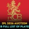 RCB full list of players IPL 2026 Auction