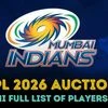 MI full squad ipl 2026 auction
