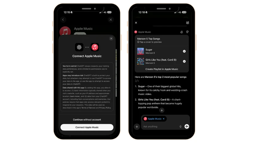 Apple Music in ChatGPT Apple Music in ChatGPT