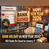 Bank holiday on New Year Day on January 1, 2026 Bank holiday on New Year Day on January 1, 2026