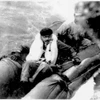 Subhas Chandra Bose transfers in a rubber raft from a German to a Japanese submarine in the Indian Ocean in April 1943 (Photo: Netaji Research Bureau, Kolkata)
