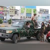 Police patrol the streets of Aden