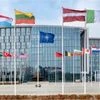Nato countries flag seen at headquarters in Brussels