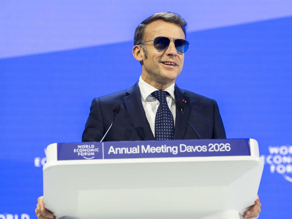 How Macron's Davos sunglasses spoke to the politics of friction with Trump