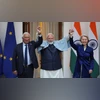 Modi, Narendra Modi, Antonio Costa, Ursula von der Leyen, Ursula, von der Leyen, Leyen
