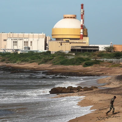 Can the Shanti Act kickstart India's nuclear renaissance? A policeman walks on a beach near Kudankulam nuclear power project in Tamil Nadu (Photo: Reuters)