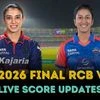 RCB vs DC WPL 2026 final live score