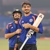 Ishan And Axar Patel during training ahead of IND vs NAM