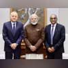 Prime Minister Narendra Modi with Rolls-Royce CEO Tufan Erginbilgic.