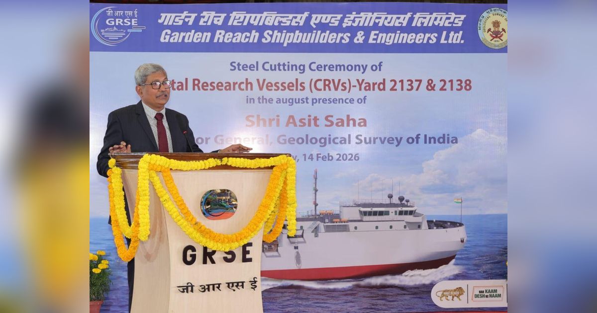 GRSE commences production of two coastal research vessels for GSI