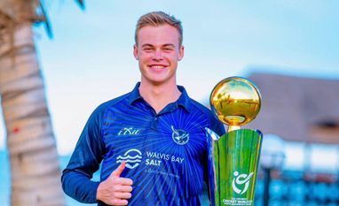 Namibia cricketer Alex Volschenk Namibia cricketer Alex Volschenk