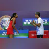PV Sindhu with coach Irwansyah PV Sindhu with coach Irwansyah