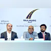 (L to R) Manish Trivedi, Development Director, Translink Infrastructure Consultants Pvt. Ltd and NRVVMK Rajendra Kumar, Member- Finance (NHAI) And MD & CEO, Raajmarg INFRA Investment Managers Pvt. Ltd and Arnab Choudhury, EVP & Group Head (DCM) SBI C (L to R) Manish Trivedi, Development Director, Translink Infrastructure Consultants Pvt. Ltd and NRVVMK Rajendra Kumar, Member- Finance (NHAI) And MD & CEO, Raajmarg INFRA Investment Managers Pvt. Ltd and Arnab Choudhury, EVP & Group Head (DCM) SBI C