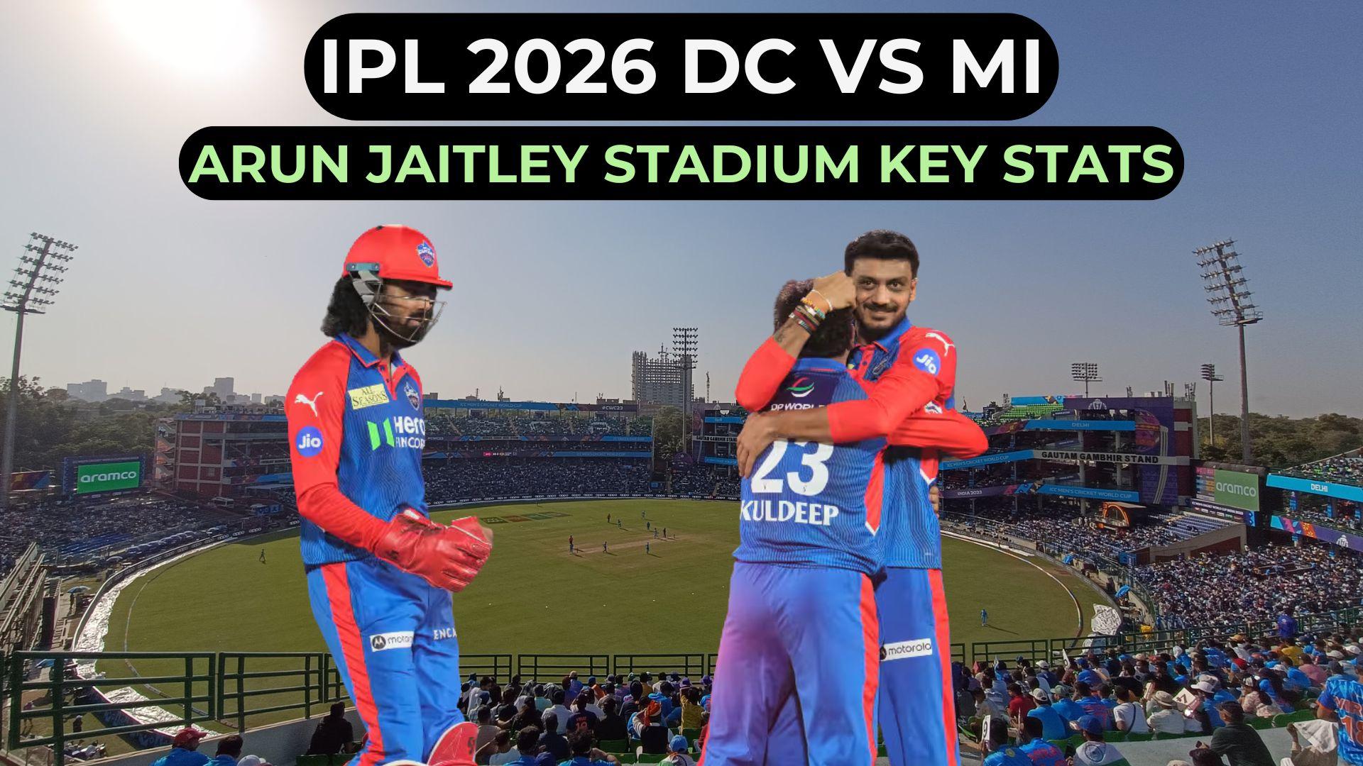 IPL 2026 stats: DC vs MI pitch report, Arun Jaitley stadium highest score