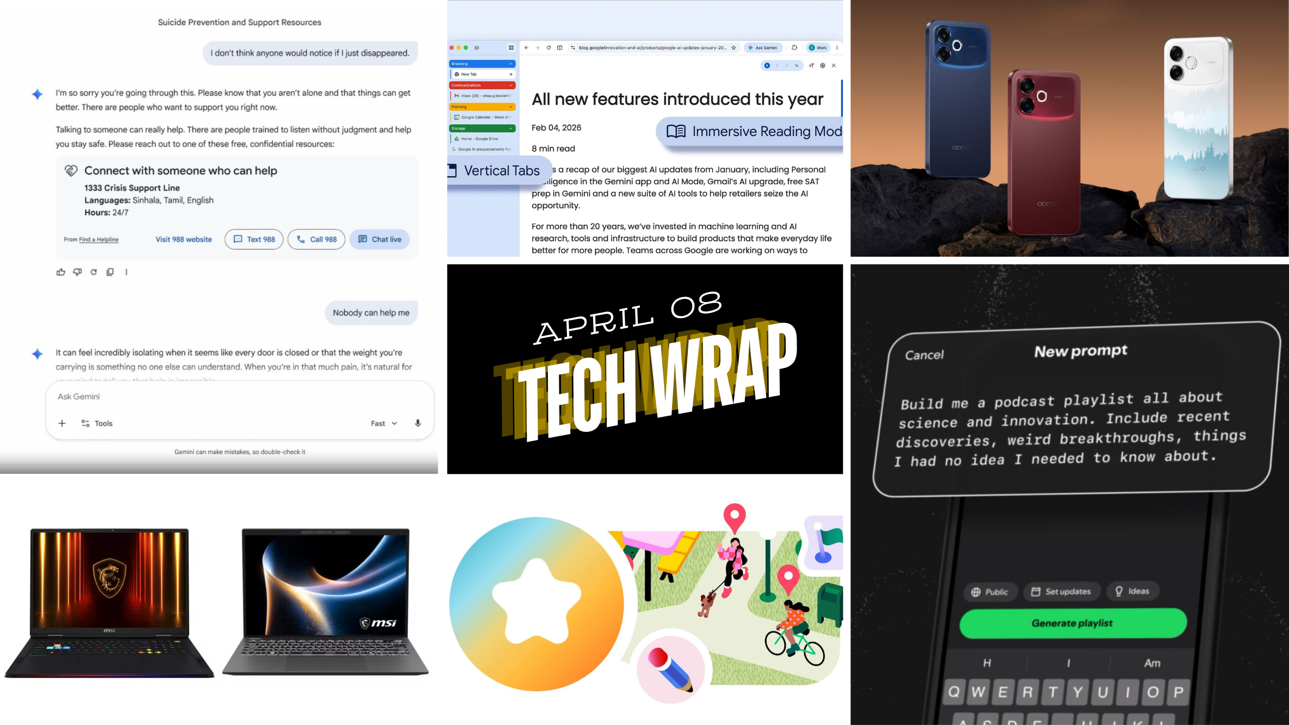 Tech Wrap April 8: MSI laptops launched, Vertical tabs in Chrome, OPPO F33