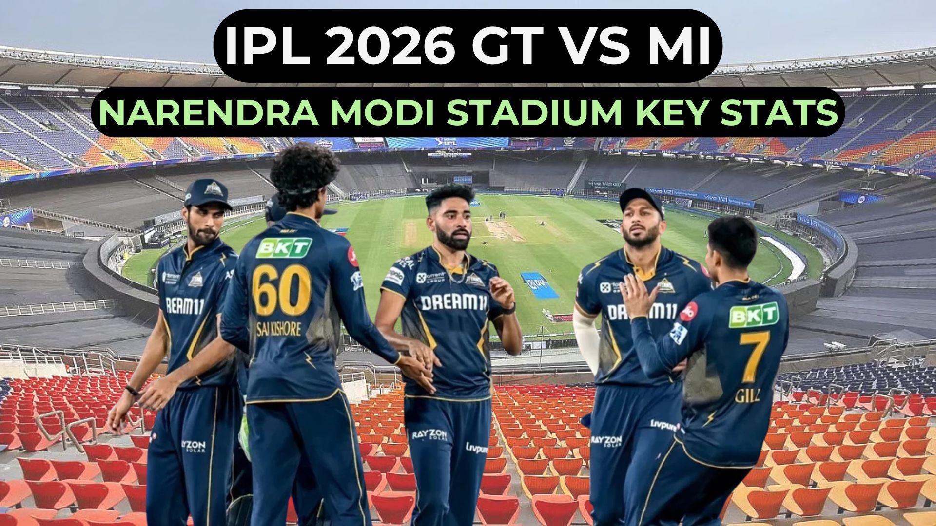 IPL 2026 GT vs MI: Pitch report, highest score, Ahmedabad stadium key stats
