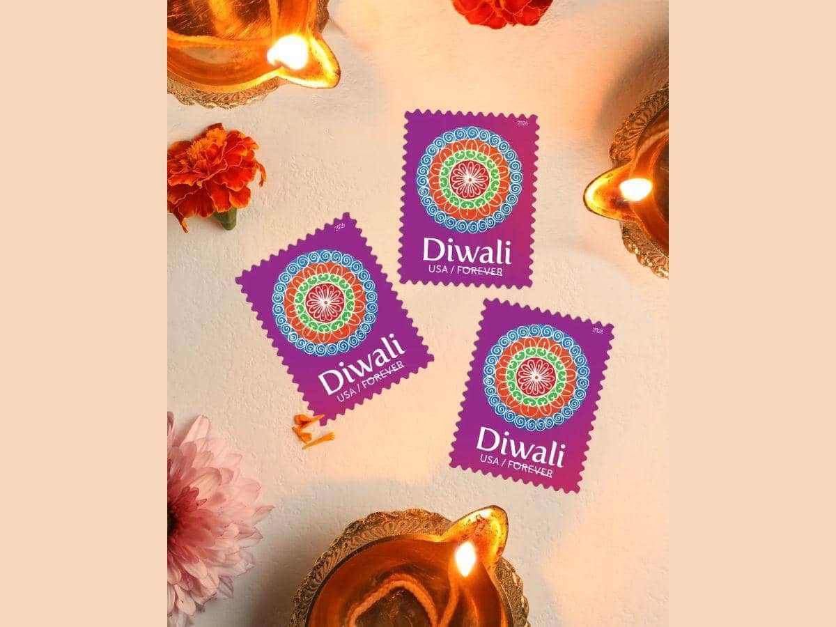 US Postal Service releases Diwali stamp featuring Indian artist's rangoli