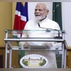 In this image released by PMO on July 9, 2025, Prime Minister Narendra Modi addresses the gathering during a Joint Session of the Parliament of the Republic of Namibia, in Windhoek