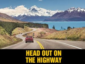 On the road to Mount Cook