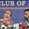 Prashant Bhushan and Yogendra Yadav during a press conference in New Delhi (File Photo)