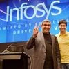 Infosys CEO Vishal Sikka (L) and CFO Rajeev Bansal (File photo)