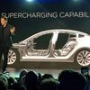 Tesla Motors Inc. CEO Elon Musk speaks at the unveiling of the Model 3 at the Tesla Motors design studio, in Hawthorne, California