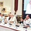 Prime Minister Narendra Modi with the Union Cabinet ministers at the eleventh Inter-state Council Meeting in New Delhi