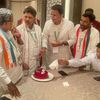 Karnataka Congress President D.K. Shivakumar with party leaders Randeep Surjewala, Siddaramaiah and others celebrates his birthday Karnataka Congress President D.K. Shivakumar with party leaders Randeep Surjewala, Siddaramaiah and others celebrates his birthday