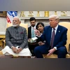Donald Trump with Narendra Modi at the White House on Feb. 13