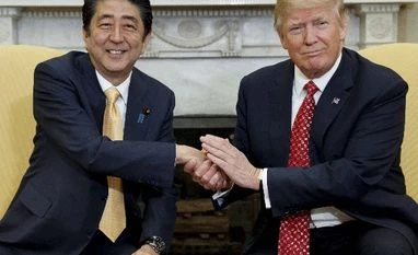 US to hold first-ever missile drill in Japan to counter China, says report Donald Trump and Shinzo Abe